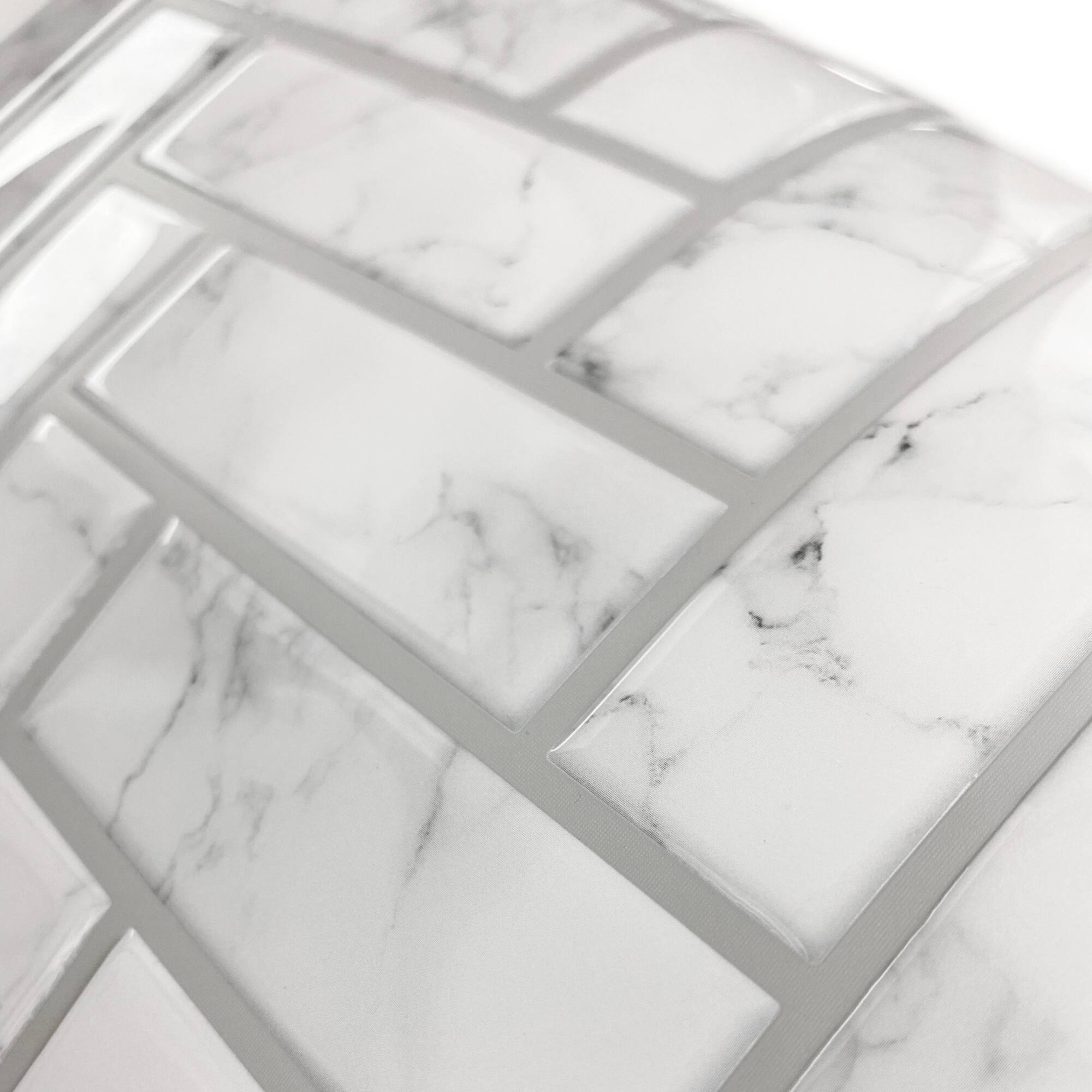 RoomMates Marble Herringbone Peel & Stick Sticktile